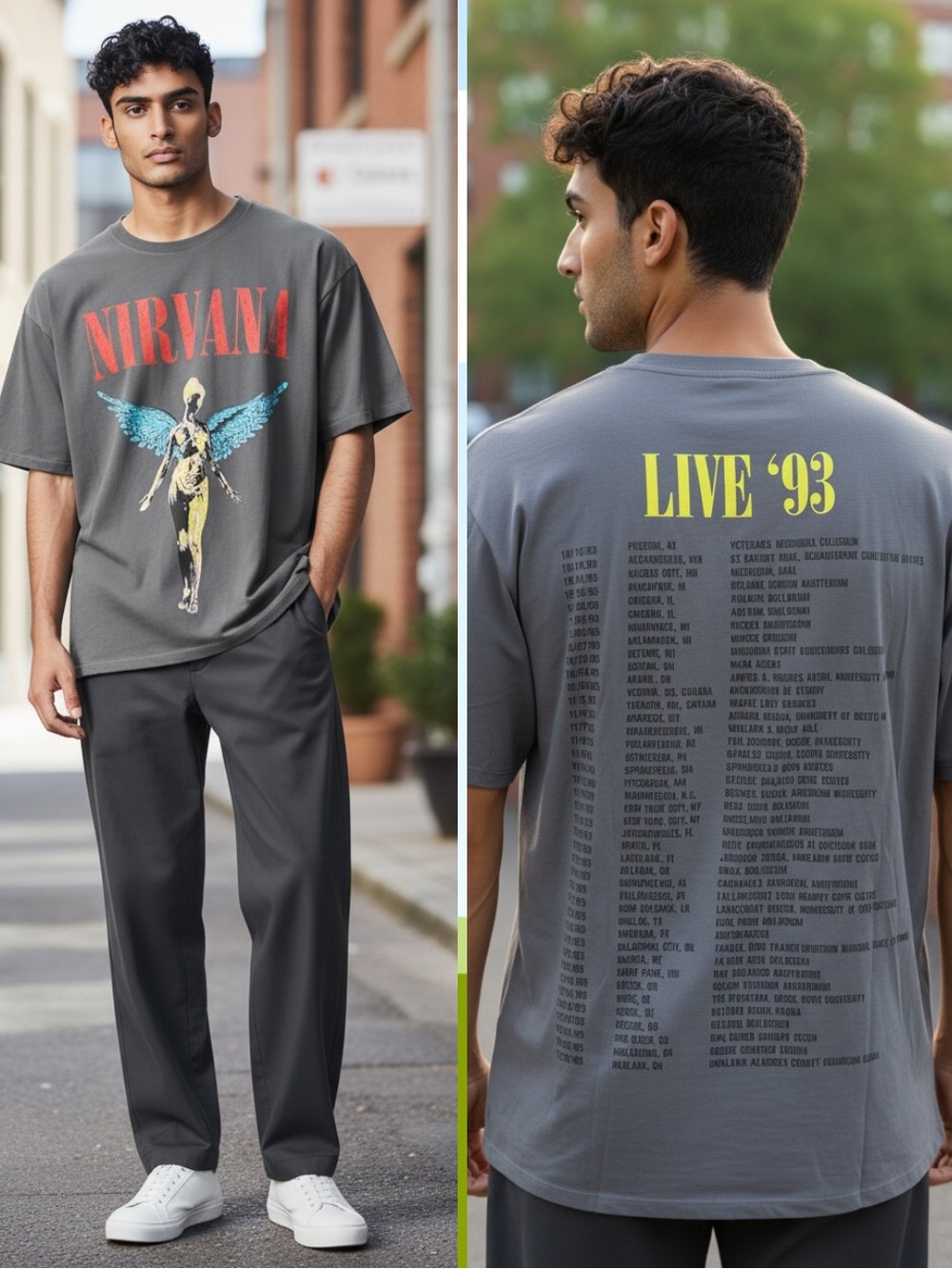 NWT NIRVANA "In Utero" Grey Unisex Graphic T Shirt Size Medium